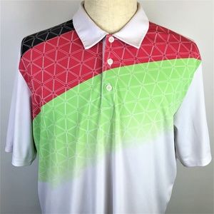 Adidas Multi-Color Retro Adizero SS Golf Polo - XL